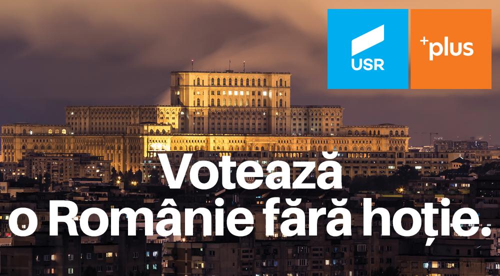 USR PLUS, votul tău pentru o Românie fără hoție (P.E.)