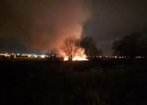 Incendiu la ieșirea din Sibiu spre Agnita