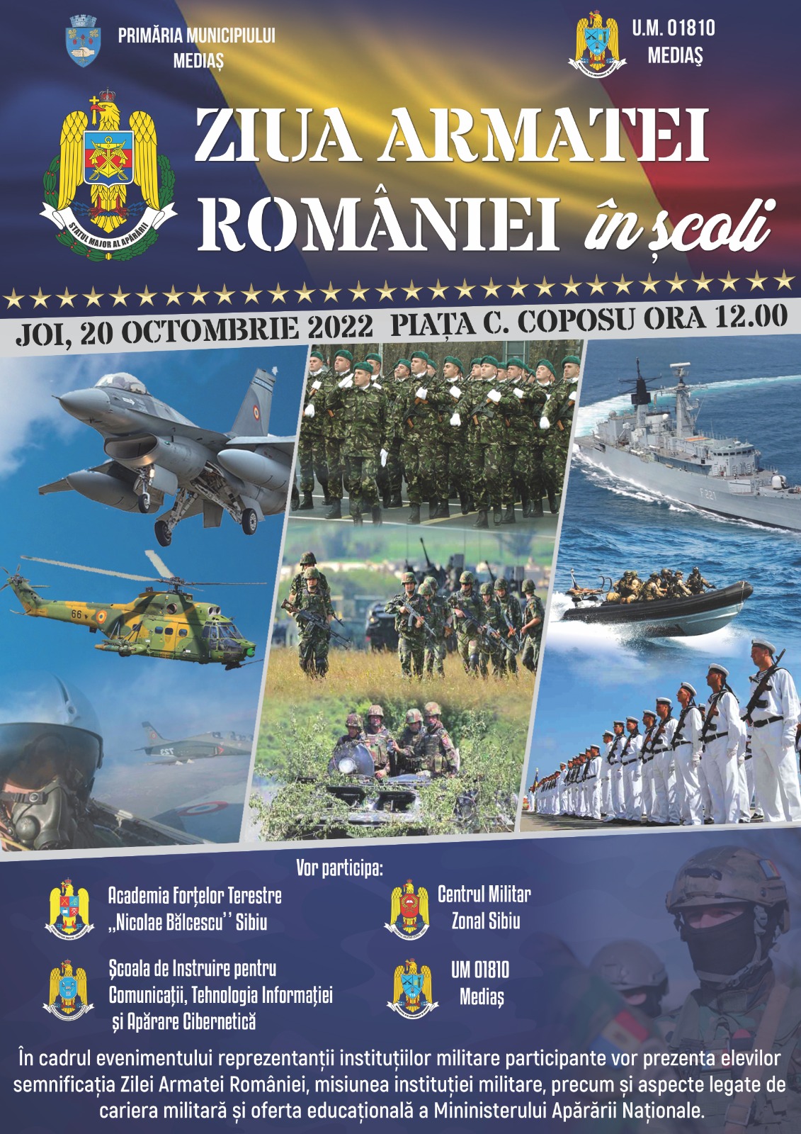 Ziua Armatei României în Școli, mâine, la Mediaș